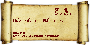 Békési Mónika névjegykártya